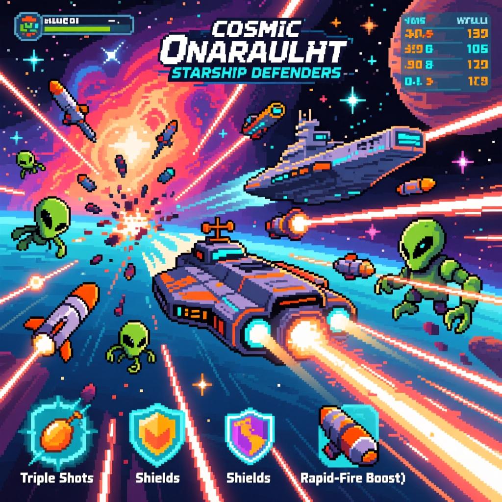 Cosmic Onslaught Starship Defenders